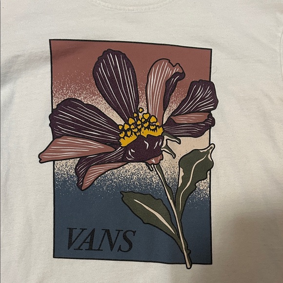 Vans White Long Sleeve with Floral Graphic - Picture 3 of 9